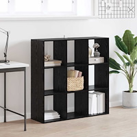 vidaXL Bokhylla Svart ek 102 x 32 x 102 cm