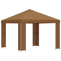vidaXL Paviljong 3 x 3 m Beige Polyester och Stål 190 gsm