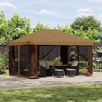 vidaXL Paviljong 4 × 3 m Beige Polyester och Stål 190