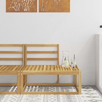 vidaXL Modulsoffa utomhus Vit 91 x 63 x 73 cm Massivt Akaciaträ