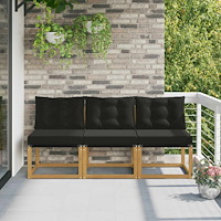 vidaXL 3 Stycke Utomhus Mellansoffa