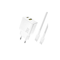 Dudao Dudao A26TCEU adapter 25W: 1xUSB-C + 1xUSB-A (1 m USB-C till...