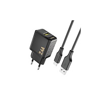 Dudao Dudao A23TEU adapter 12W 1x USB-A (1 m USB-A till USB-C-kabe...