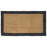 vidaXL Områdesmattor Mörkgrå 80 x 150 cm Jute