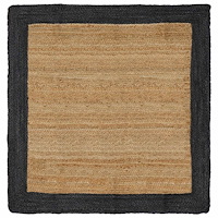 vidaXL Områdesmattor Mörkgrå 120 x 120 cm Jute