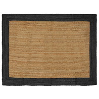 vidaXL Områdesmattor Mörkgrå 120 x 170 cm Jute