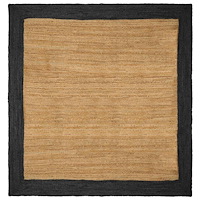vidaXL Områdesmattor Mörkgrå 200 x 200 cm Jute