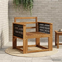 vidaXL Utomhus Mellansoffa Massivt Akaciaträ Naturlig