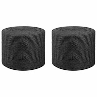 vidaXL Jutegarn 2 pcs 2 Svart 100% Tossa jute