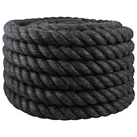 vidaXL Juterep 50 Svart 100% Tossa jute
