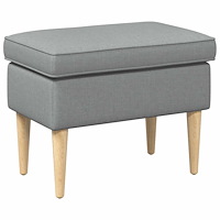 vidaXL Fotpall Ljusgrå 55 x 35 x 41 cm Polyester