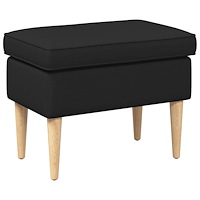 vidaXL Fotpall Svart 55 x 35 x 41 cm Polyester