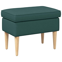 vidaXL Fotpall Mörkgrön 55 x 35 x 41 cm Polyester