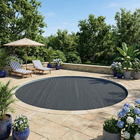 vidaXL Solar Pool Cover Tung Kvalitet Svart Ø 381 cm 200 μm PE