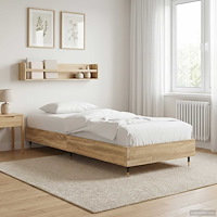 vidaXL Sängram Sonoma-ek 80 x 200 cm Konstruerat trä
