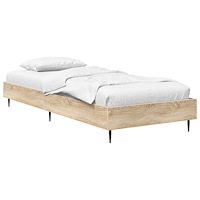 vidaXL Sängram Sonoma-ek 80 x 200 cm Konstruerat trä
