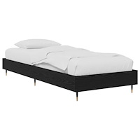 vidaXL Sängram Svart ek 80 x 200 cm Konstruerat trä