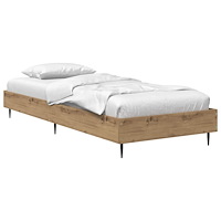 vidaXL Sängram Artisan-ek 80 x 200 cm Konstruerat trä