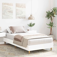 vidaXL Sängram Vit 80 x 200 cm Konstruerat trä