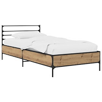 vidaXL Sängram Artisan-ek 80 x 200 cm Konstruerat trä