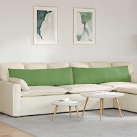 vidaXL Sofakuddar 2 pcs Ljusgrön 145 x 40 cm Kordread tyg