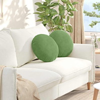 vidaXL Sittkuddar 2 pcs Ljusgrön Ø 40 x 13 cm Sammet