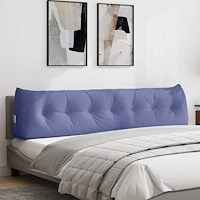 vidaXL Ryggkudde Jeansblå 200 x 24 x 50 cm tyg