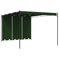 vidaXL Paviljong 4 x 3 x 2,3 m Grön Polyester och Stål