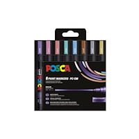 POSCA POSCA PC-5M 8 st metalliska färger (ersätter EAN 32962800217...