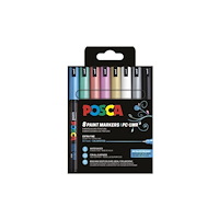POSCA POSCA PC-1MR 8 st (6x metallicfärger + svart & vit)