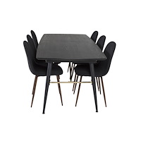 Venture Home Gold Matbord med Polar Stolarna