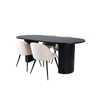 Venture Home Bianca Matbord med Velvet Stolarna