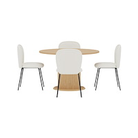Venture Home Reko Matbord med Carl Stolarna