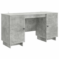 vidaXL Skrivbord Betonggrå Konstruerat trä 142,5 x 50 x 75 cm