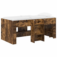 vidaXL Barns hög sängram Rökt ek 163 x 101,1 x 68,5 cm Konstruerat trä