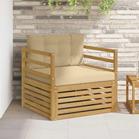 vidaXL Utomhussoffa Vit och Beige
