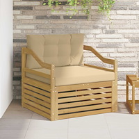 vidaXL Utomhussoffa Vit och Beige