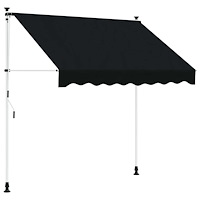 vidaXL Manuell Utdragbar Markis Svart 250 cm