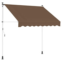 vidaXL Manuell Utdragbar Markis Taupe 350 cm