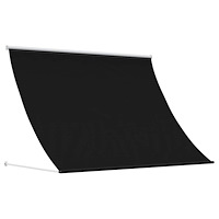 vidaXL Markis Svart 350 x 150 cm 180 g / m² Polyester med PU-beläggning