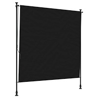 vidaXL Utomhus rullgardin Svart 200 x 270 cm