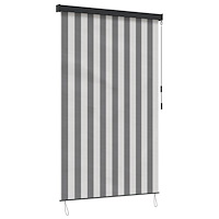 vidaXL Rullgardin Antracit och vitt 60 x 250 cm Tyg och Aluminium