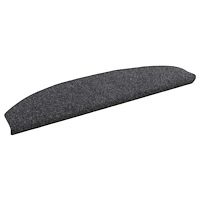 vidaXL Självhäftande trappmattor 15 pcs Mörkgrå 80 x 24,5 x 3,5 cm