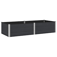 vidaXL Upphöjd odlingslåda Svart 250 x 100 x 54 cm