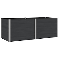 vidaXL Upphöjd odlingslåda Svart 250 x 100 x 91 cm