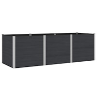 vidaXL Upphöjd odlingslåda Svart 300 x 100 x 91 cm