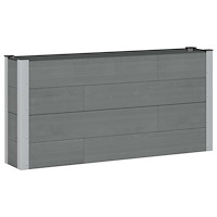 vidaXL Upphöjd odlingslåda Grå 150 x 30 x 72 cm
