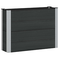 vidaXL Upphöjd odlingslåda Svart 100 x 30 x 72 cm