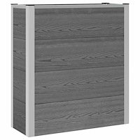 vidaXL Upphöjd odlingslåda Grå 75 x 30 x 22 cm WPC och aluminium