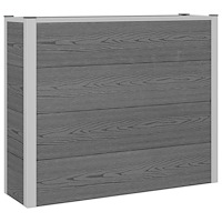 vidaXL Upphöjd odlingslåda Grå 100 x 30 x 22 cm WPC och aluminium